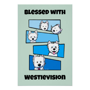 Westievision Westie Terrier Lover Poster