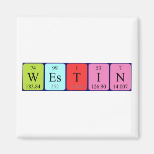 Westin periodic table name magnet
