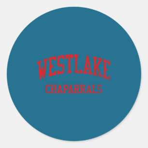 Westlake high school hs austin tx vintage sports classic round sticker