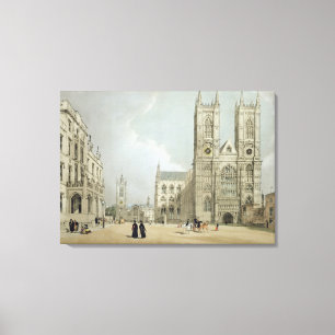 Westminster Abbey and Hospital, from 'London As It Canvas Print