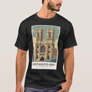 Westminster Abbey England Travel Art Vintage T-Shirt