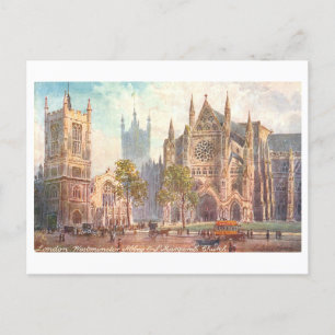 Westminster Abbey London Vintage Postcard