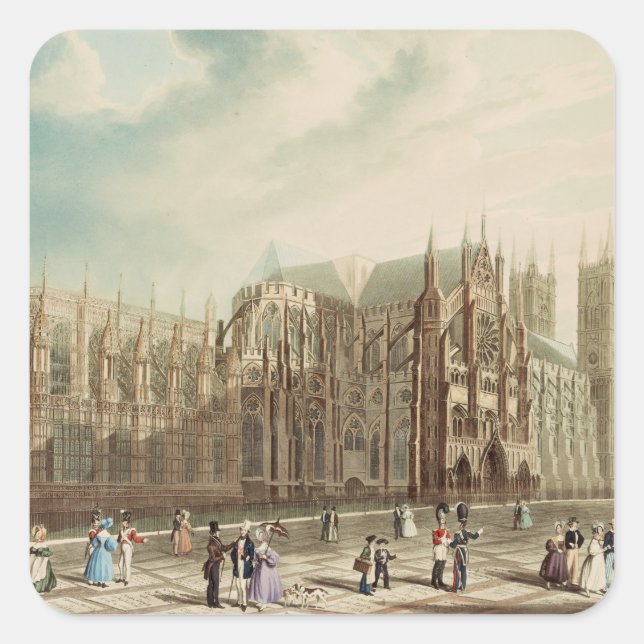 Westminster Abbey Square Sticker (Front)