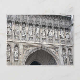 Westminster Abbey Statues - London Postcard