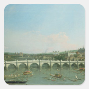 Westminster Bridge from the North with Lambeth Square Sticker