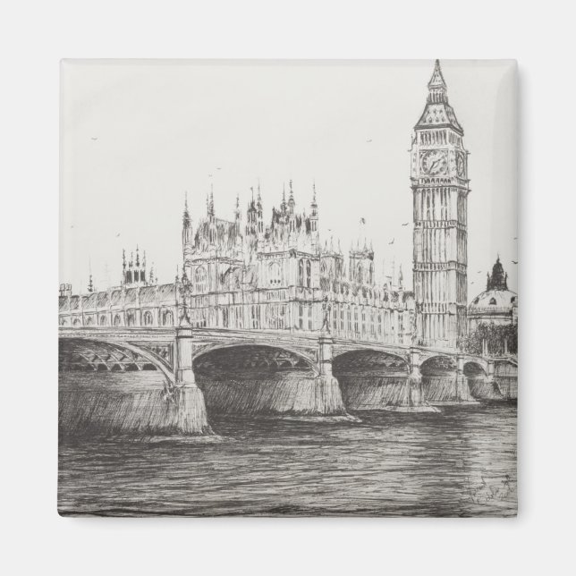 Westminster Bridge London UK. 30/10/2006 Magnet (Front)