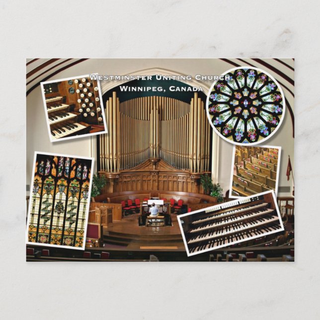 Westminster Church, Winnipeg montage Postcard (Front)