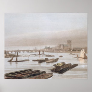 Westminster from Waterloo Bridge, incorporating th Poster