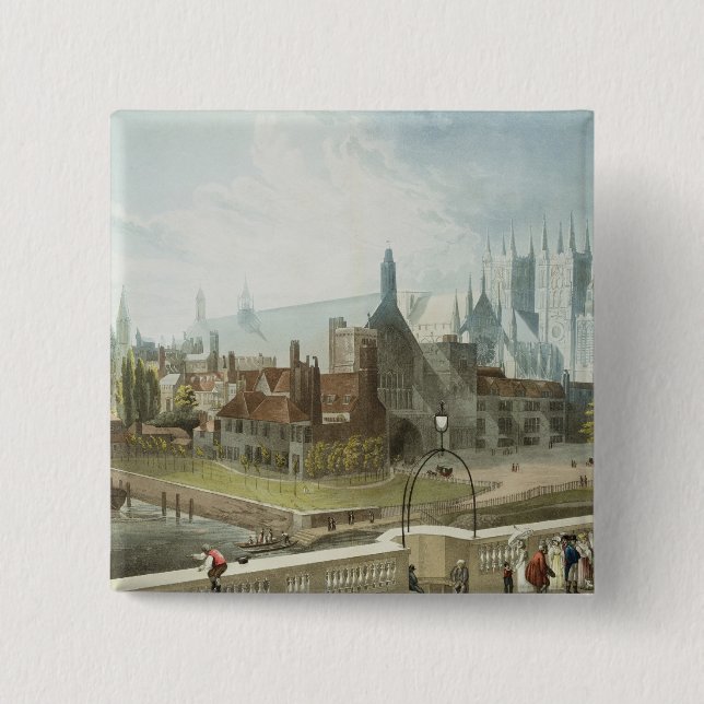 Westminster Hall and Abbey 15 Cm Square Badge (Front)