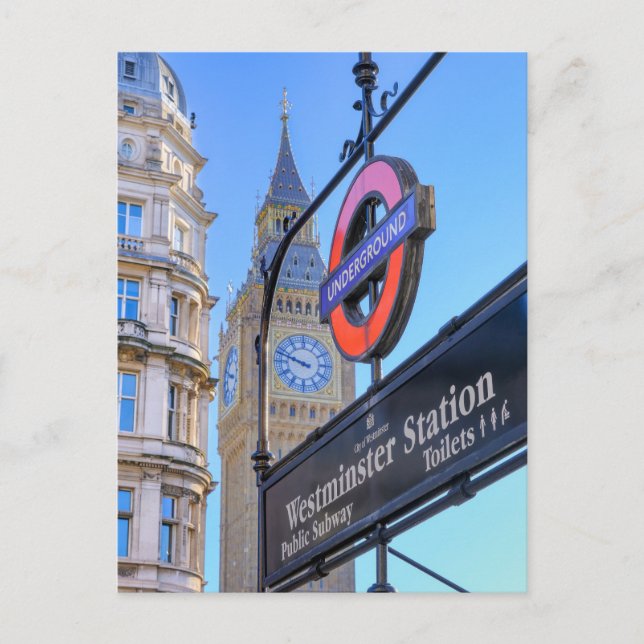 Westminster Station, London UK Postcard (Front)
