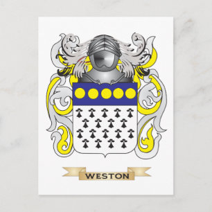 Weston Family Crest (Coat of Arms) Postcard