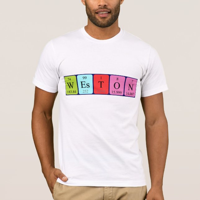 Weston periodic table name shirt (Front)