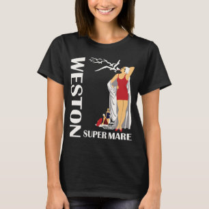 Weston Super Mare Beach Retro Travel T-Shirt