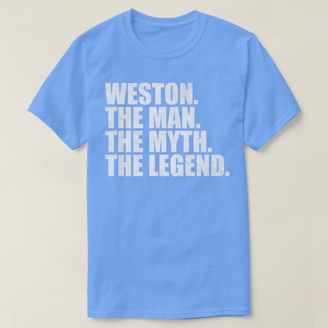 WestonWeston Name Weston given name T-Shirt (Design Front)
