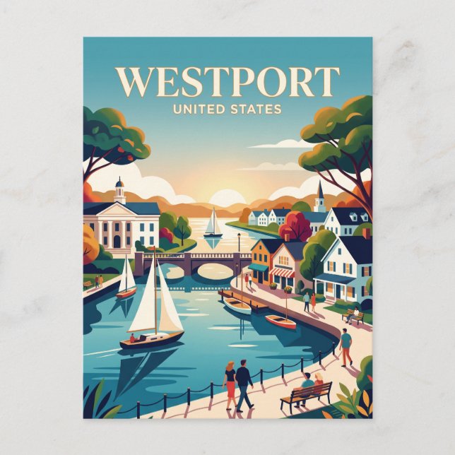 Westport Connecticut Postcard (Front)