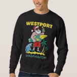 WESTPORT WASHINGTON Santa Christmas Surfing Sweatshirt<br><div class="desc">WESTPORT WASHINGTON Santa Christmas Surfing</div>