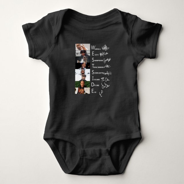 Westside Connection Hiphop Super Band Signature Baby Bodysuit (Front)
