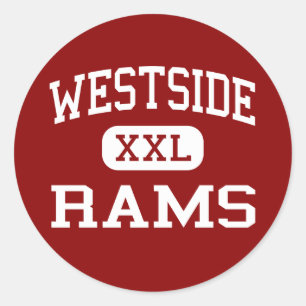 Westside - Rams - High - Anderson South Carolina Classic Round Sticker