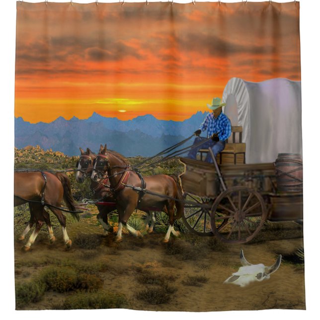 WESTWARD BOUND SHOWER CURTAIN (Front)