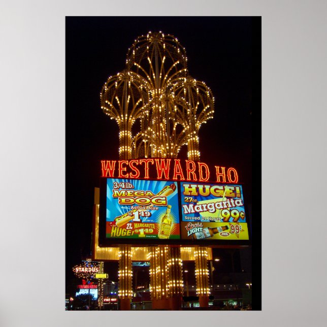 Westward Ho Las Vegas Marquee Poster Print (Front)