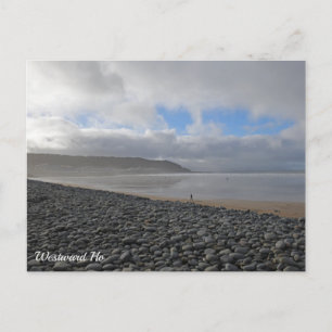 Westward Ho North Devon Beach Postcard