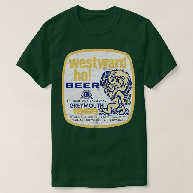 Westward Ho Vintage Faded Look Design T-Shirt (Design Front)