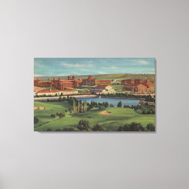 Westwood Hills, CA - View of U.C.L.A. Campus Canvas Print (Front)