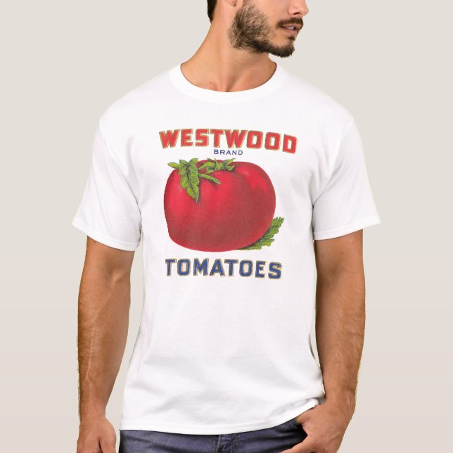 Westwood Tomatoes - Vintage Fruit Crate Label T-Shirt (Front)