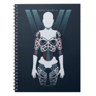 Westworld | Android Skeleton Over Logo Notebook
