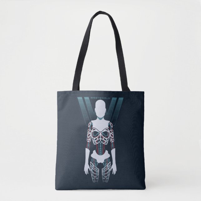 Westworld | Android Skeleton Over Logo Tote Bag (Front)