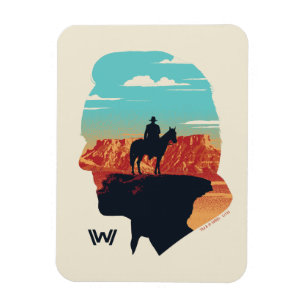 Westworld Dr. Ford Silhouette Of Man in Black Magnet