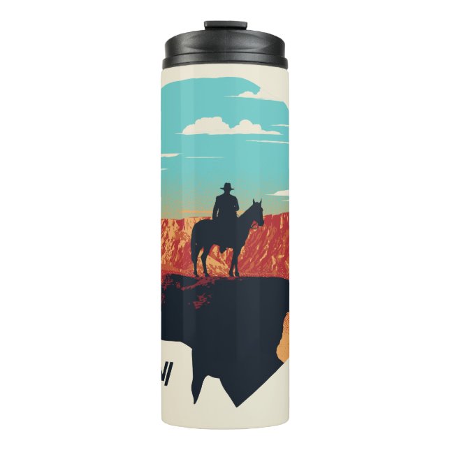 Westworld | Dr. Ford Silhouette Of Man in Black Thermal Tumbler (Front)