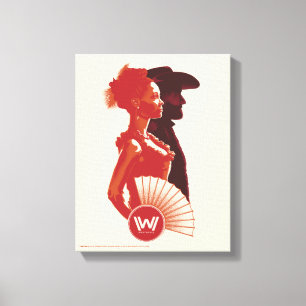 Westworld Maeve & Hector Stencil Portrait Canvas Print