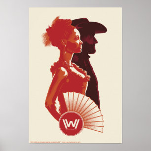 Westworld   Maeve & Hector Stencil Portrait Poster