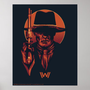 Westworld Man in Black With Revolver Poster