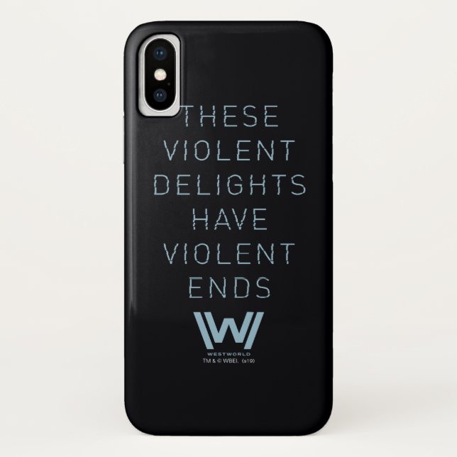 Westworld | "Violent Delights" Typography Quote Case-Mate iPhone Case (Back)