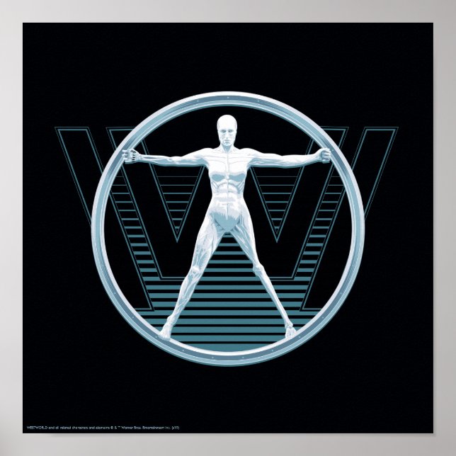 Westworld | Vitruvian Android Logo Poster (Front)