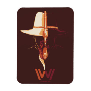 Westworld White Hat Black Hat Split Graphic Magnet