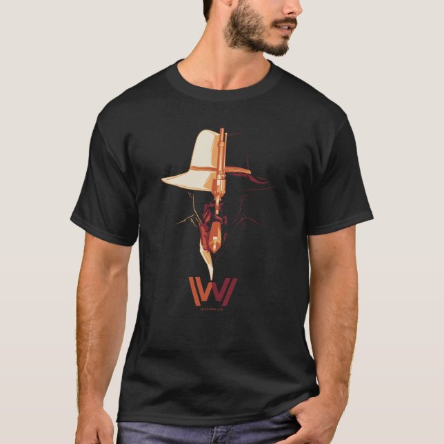 Westworld | White Hat Black Hat Split Graphic T-Shirt (Front)