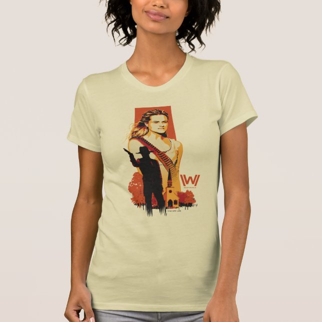 Westworld | Wyatt & Man in Black at White Church T-Shirt (Front)
