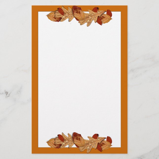 Wet Autumn Leaves Stationery (Front)