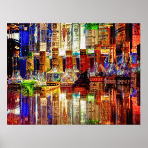 Wet Bar Abstract Poster