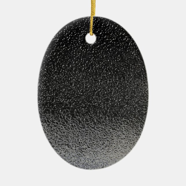 Wet Black Asphalt Background Ceramic Tree Decoration (Front)