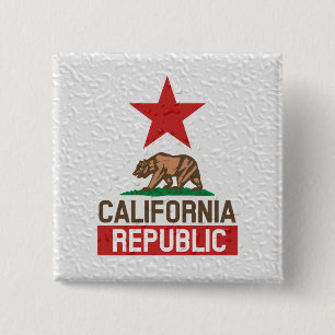 Wet California Republic Decor 15 Cm Square Badge