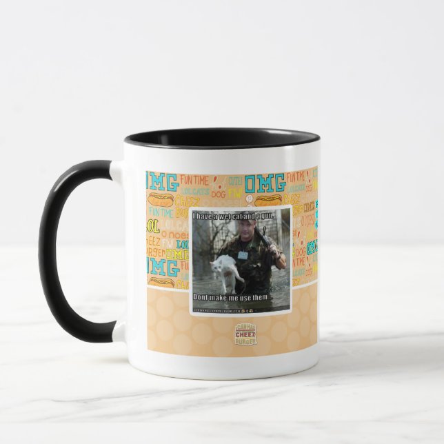 Wet cat and gun mug (Left)