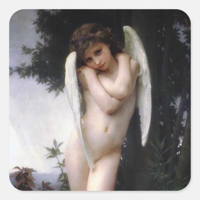 Wet Cupid  (L’Amour Mouillé) Square Sticker (Front)
