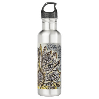 Wet daisy flower 710 ml water bottle