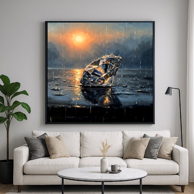 Wet Diamond - Impressionism Style Melancholy Art Poster (Creator Uploaded)