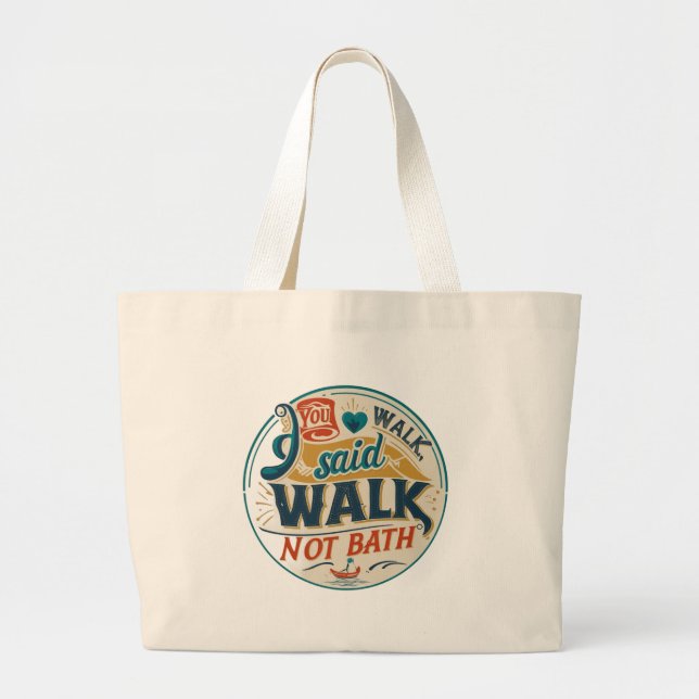 Wet Dog Woes Large Tote Bag (Front)