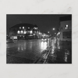 Wet Evening, Salisbury Road Cardiff (2) Postcard